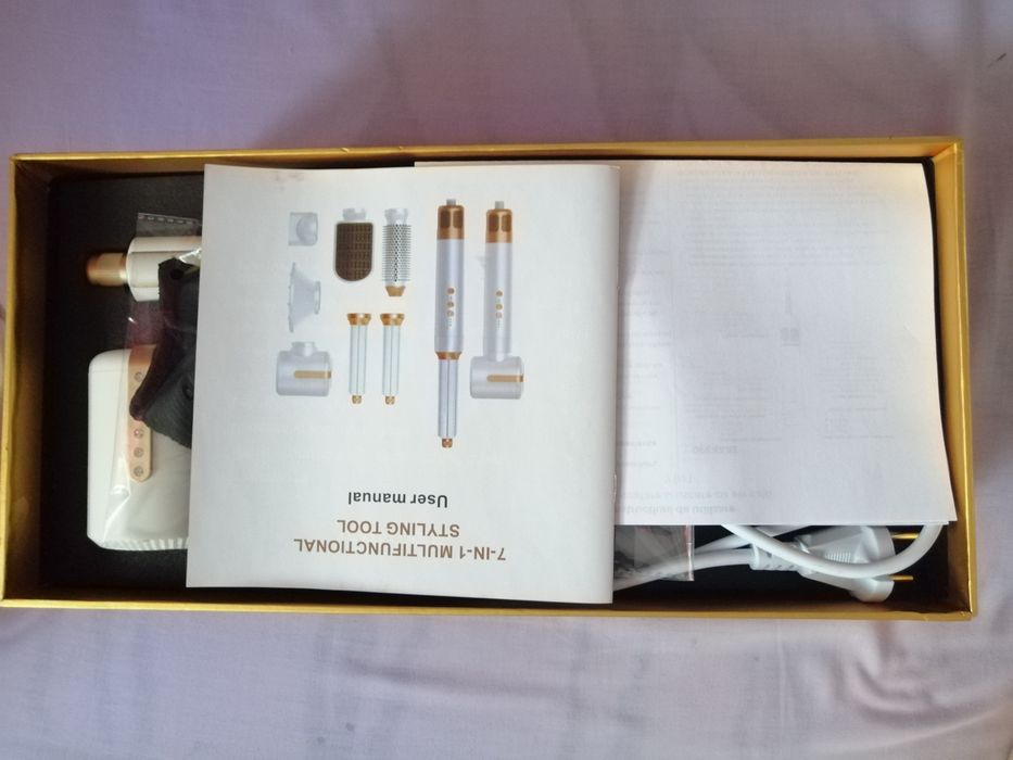 Perie electrica, Set coafare 7 in 1 INOMEVIX®, 1400W, 3 Viteze