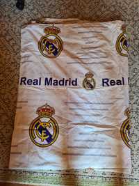 Husa patura pilota Real Madrid bumbac 210×150 cm