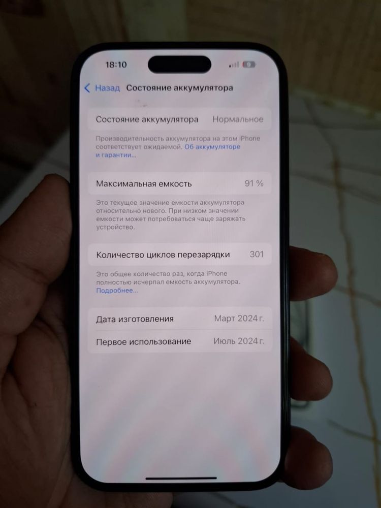 Iphone 15 в идеальном состоянии 128гб 91%акб