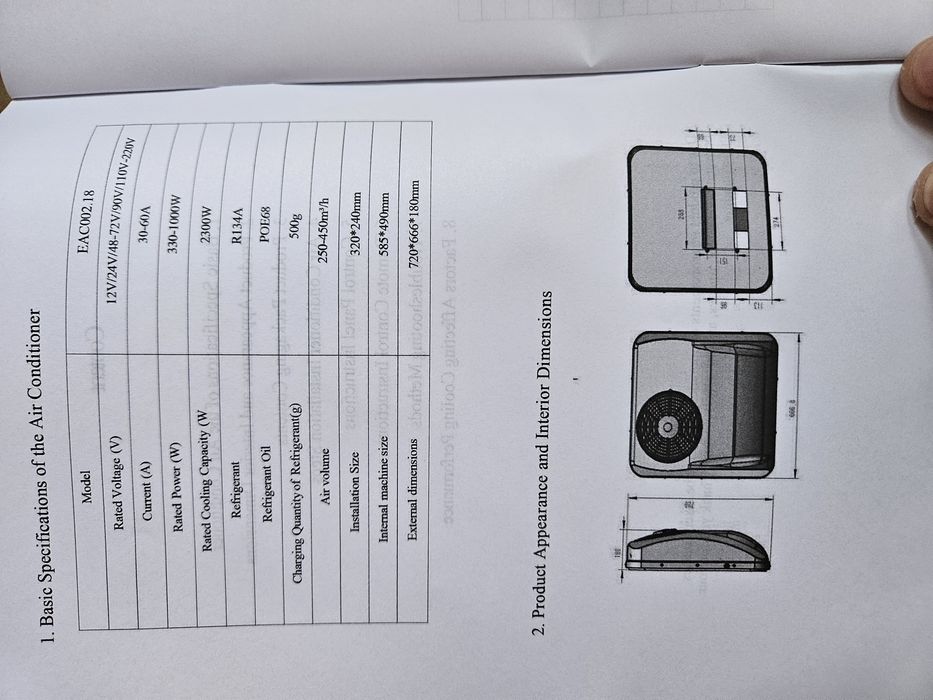 Aer conditionat auto/utilaje/rulota nou in cutie