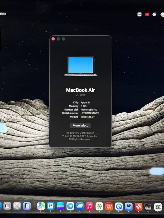 Macbook Air M1 deyarli yangi