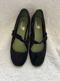 Balerini pantofi piele naturala par fir scurt marimea 36