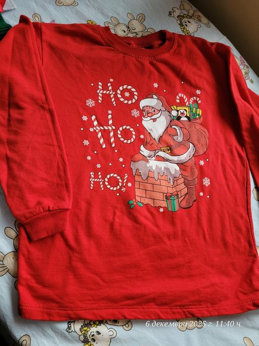 Детски коледни блузки размер 11-12г и 122/128