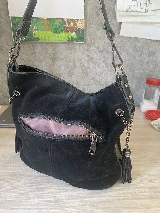 Продам замшевую сумку