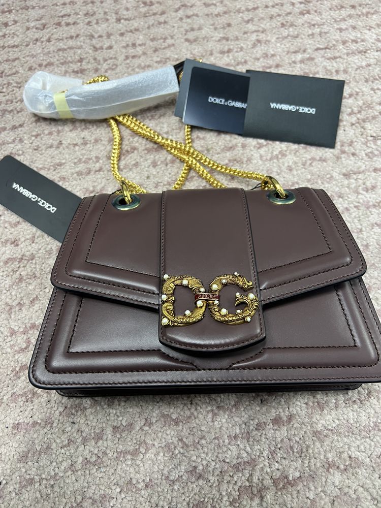 Dolce & Gabbana DG Amore Leather Handbag