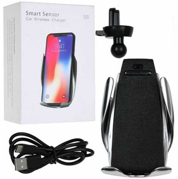 Suport telefon masina,automata motorizata, incarcare wireless