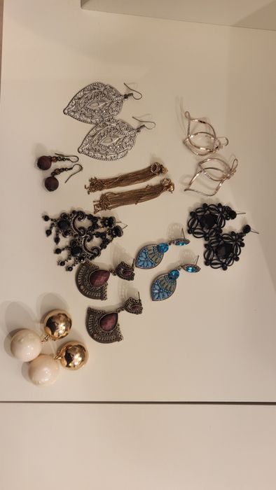 Cercei lungi,mari, care atârnă, set de 9 perechi