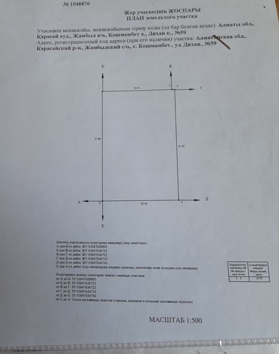 Кошмамбет срочно продаётся земельный участок