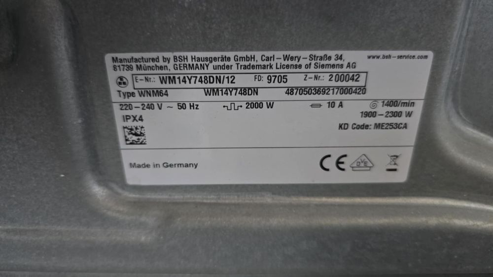 Пералня Siemens iq800