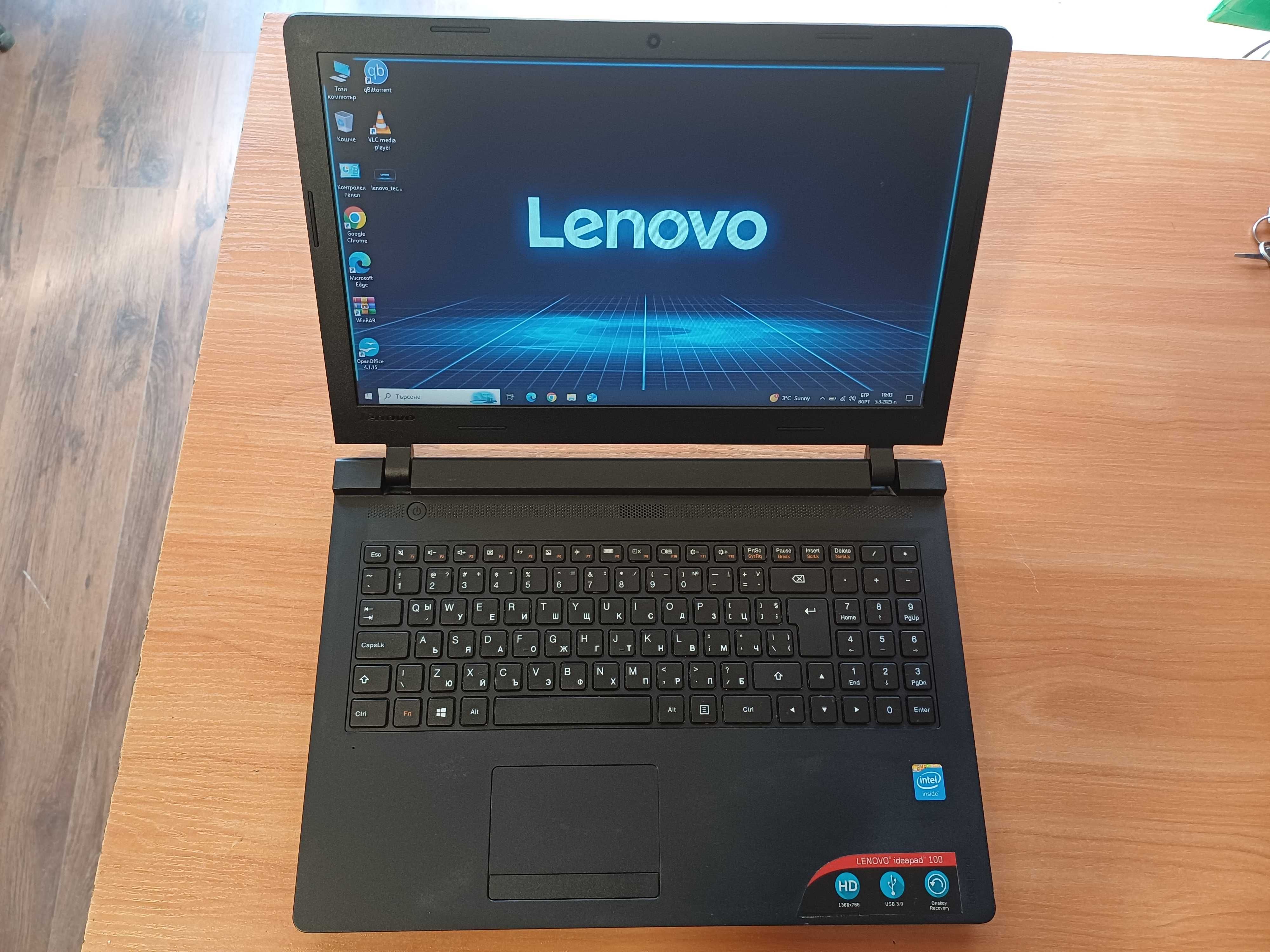 15.6' Lenovo Лаптоп 2x2.58Ghz/4GB-Ram/500GB HDD / USB3.0
