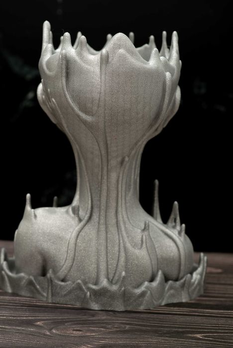 Vaza decorativa Printata 3D Melted Girl Galaxy Brillant Silver