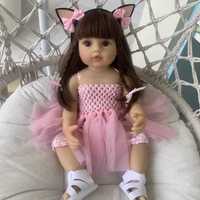 Кукла REBORN новая с зайчиком,бутылочкой,соской, 55,силиконовый винил