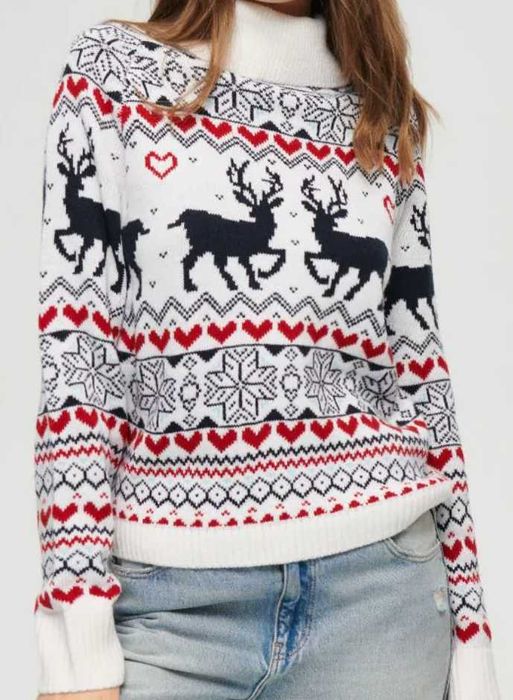 Pulover - Livrarea 5 lei - NOU - cu reni de Craciun