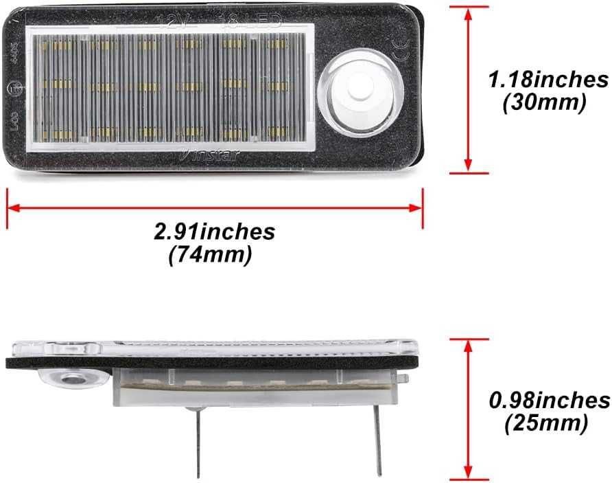 LED плафони за регистрационен номер за  Audi A6 C5 комби 1998-2005