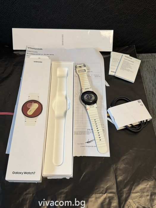 КАТО НОВ 40mm Samsung watch 7 BT Vivacom Гаранция 2026 Cream