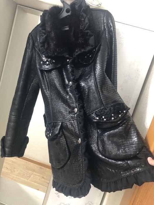 Дубленка кожа лазер, 42, Турция