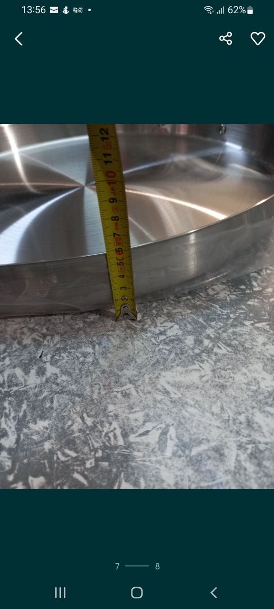 Tavă/ Grill inox alimentar fi 55 cm x 5,5 mm Promo 239 lei
