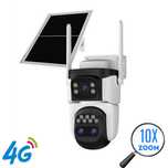 Camera Supraveghere Dubla, ZOOM 10x, SIM 4G, Solara, Baterie 8000mAh