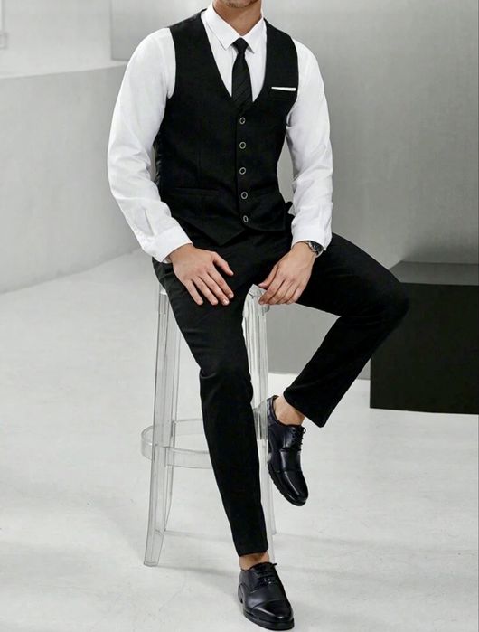 Costum barbati vesta+pantalon