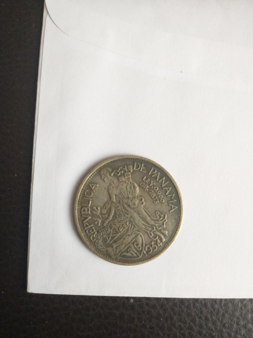 Moneda Panama , argint, 1934