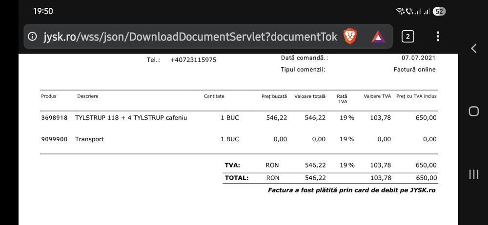 Masa bucatarie+ 4 scaune
