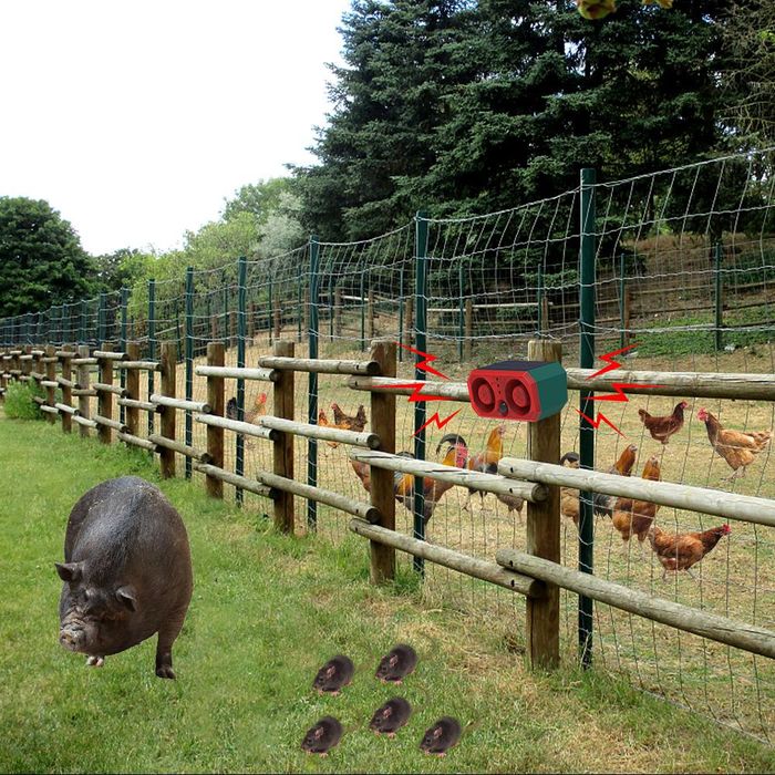 Baterie Memorie Difuzor 130db Alarma Animale Salbatice Incarcare Solar