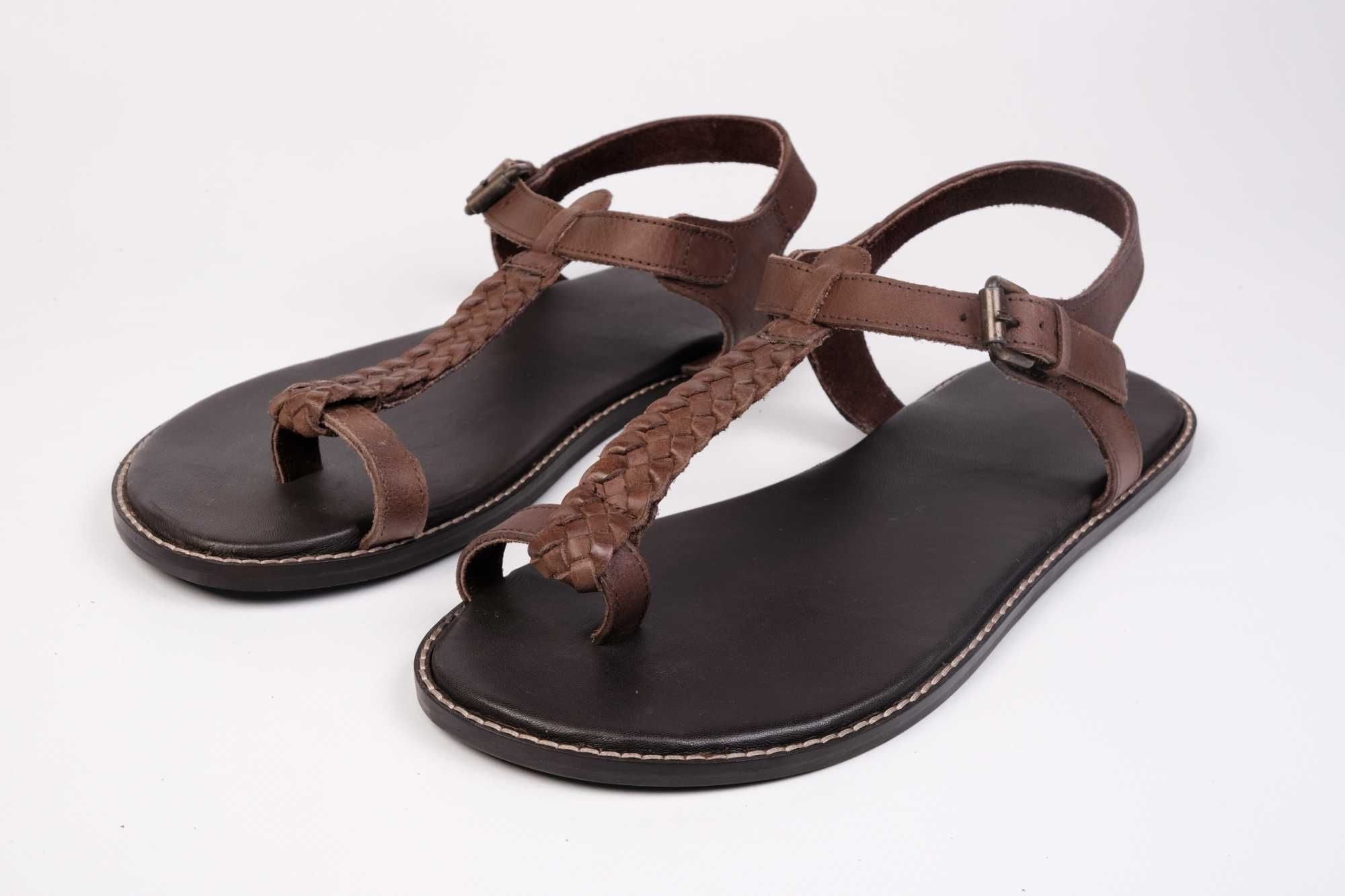 ПРОМО Сандали ASOS -43- Оригинални мъжки кожени сандали,кафяво