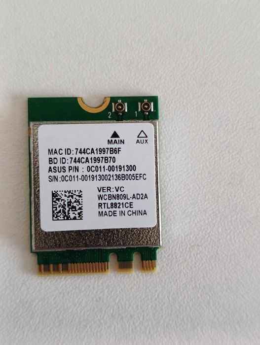 Wifi адаптер, asus wifi 5, 802.11ac, bluetooth 5.0