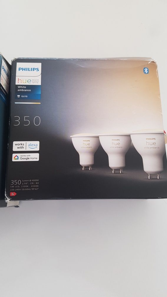 Philips HUE LED Лунички 3x4.3W GU10 White Ambiance + Смарт Бутон HUE