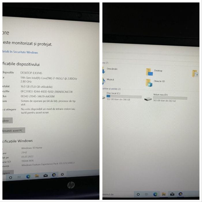 Laptop HP model 15-eg0057nl Intel®Core™i7-1165G7 16GB RAM 1TB SSD