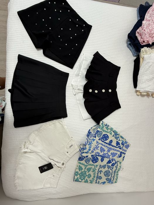 Zara Къси Дънки , пола панталон  , лятна дълга пола  , екип