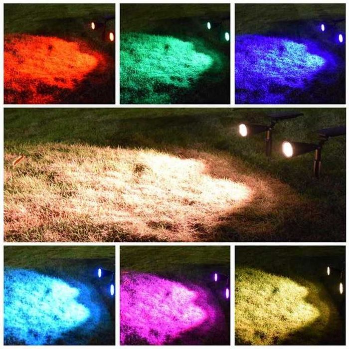 LED Соларна градинска RGB лампа