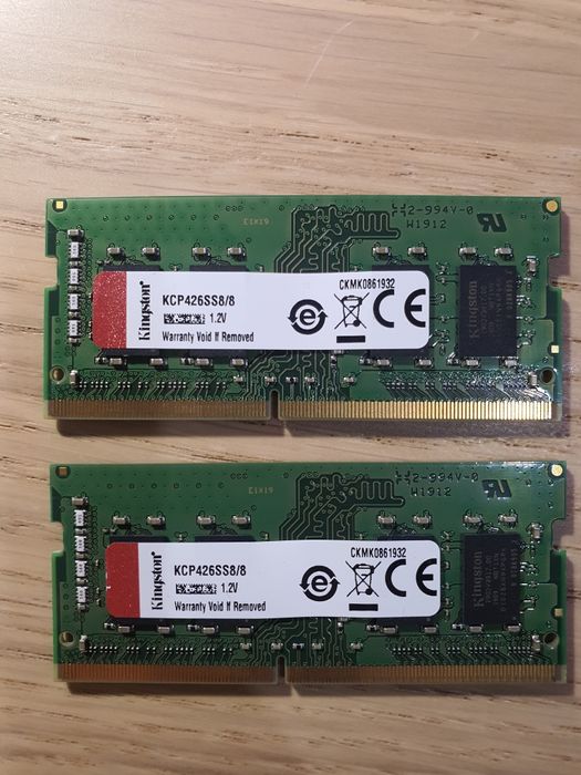 Memorie ram laptop kingston 16GB ddr4 2666MHz CL 19 sodim 2x8 GB