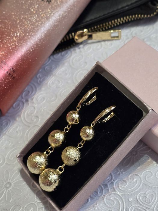 Cercei placati cu aur 14 karate