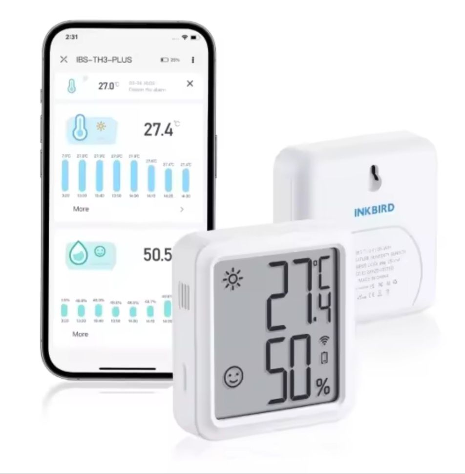 Логгер WIFI Tермометр
влажности INKBIRD, 2,4 ГГц