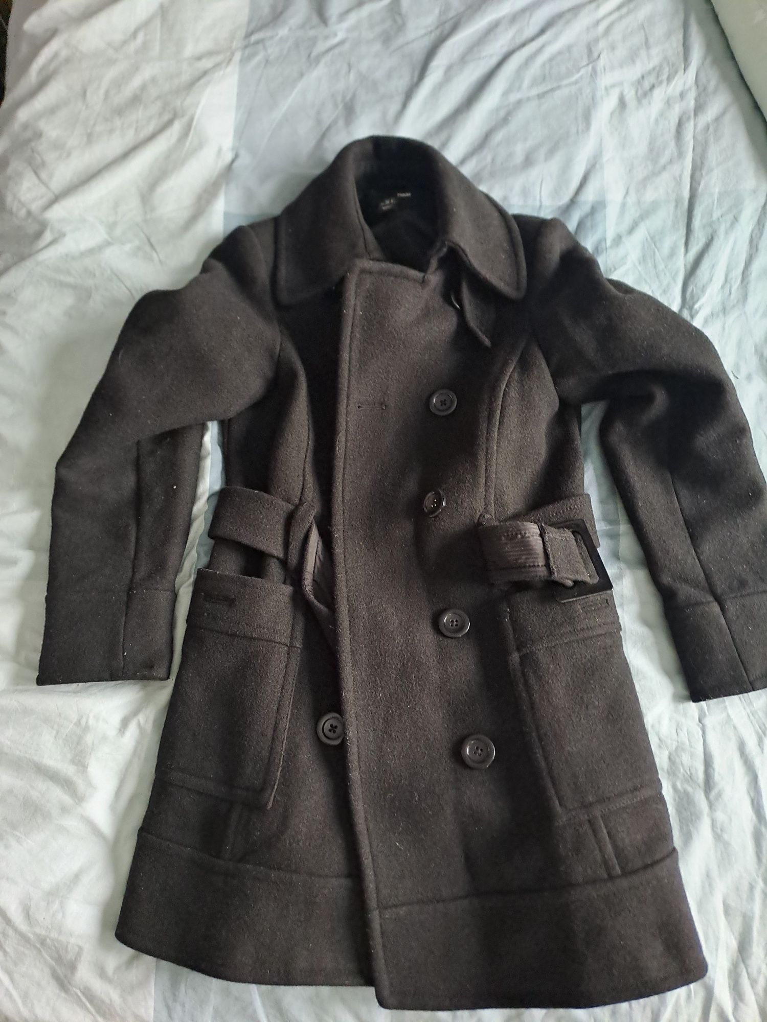 Черно палто H&M, средна дължина