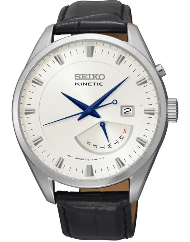 Ceas barbatesc Seiko kinetic, afisaj analog, ora min. secunde data zi