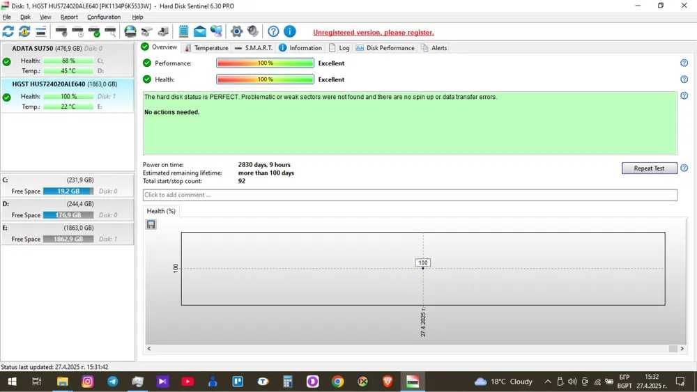 3,5' SATA хард диск HGST 2TB