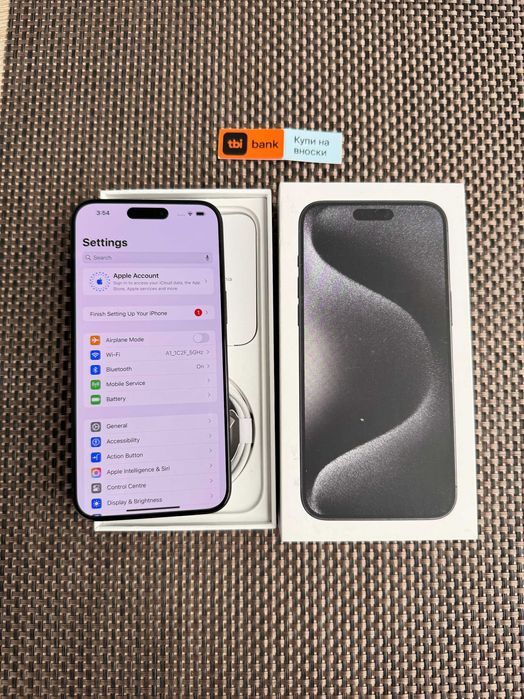 КАТО НОВ! iPhone 15 Pro MAX Лизинг от 50лв/м Black Titanium 256Gb