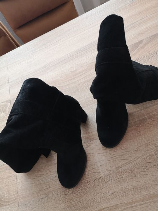 Cizme piele intoarsa peste genunchi 38