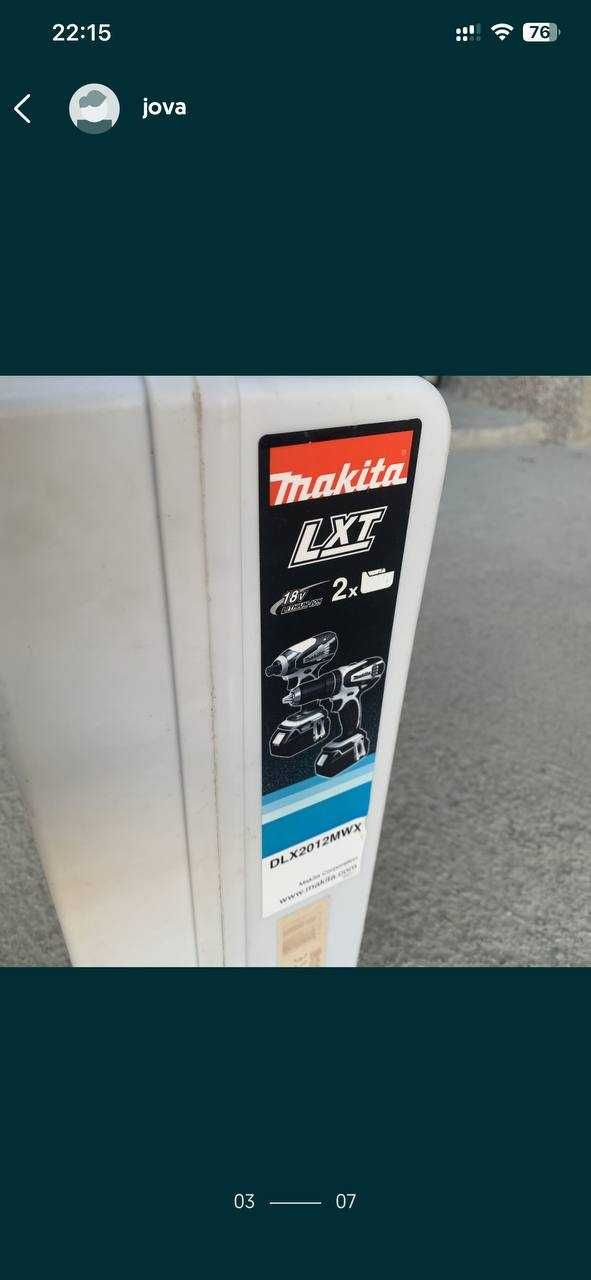 Makita Dlx2012mwx Black & White Cordless Twin Pack 18 Volt