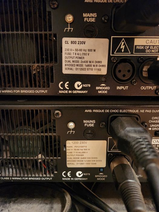 Amplificator amplif Dynacord CL 1200 CL 800