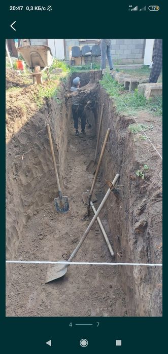 Копаем траншей Септик