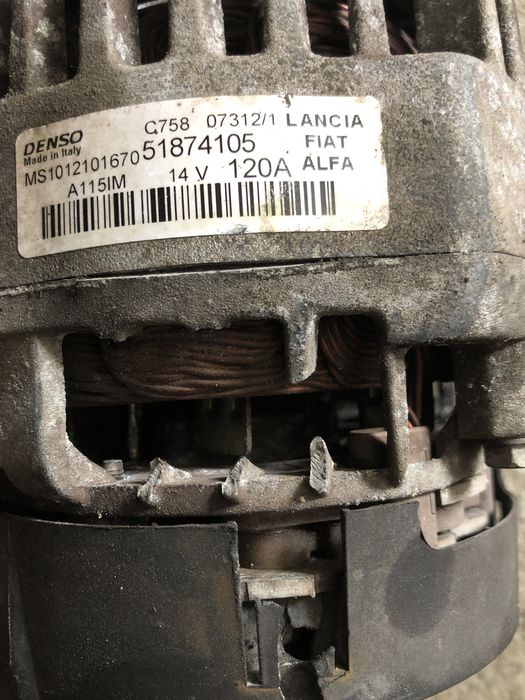 Alternator Fiat Lancia Alfa Romeo 0.9 1.2 1.4 benzina 51874105