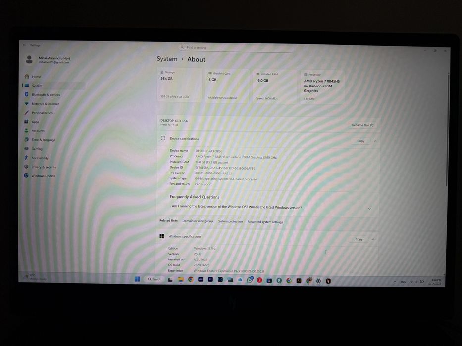 Laptop Gaming Acer Nitro 17, 17.3”/165hz/RTX 4050 6GB/16GB/1TB