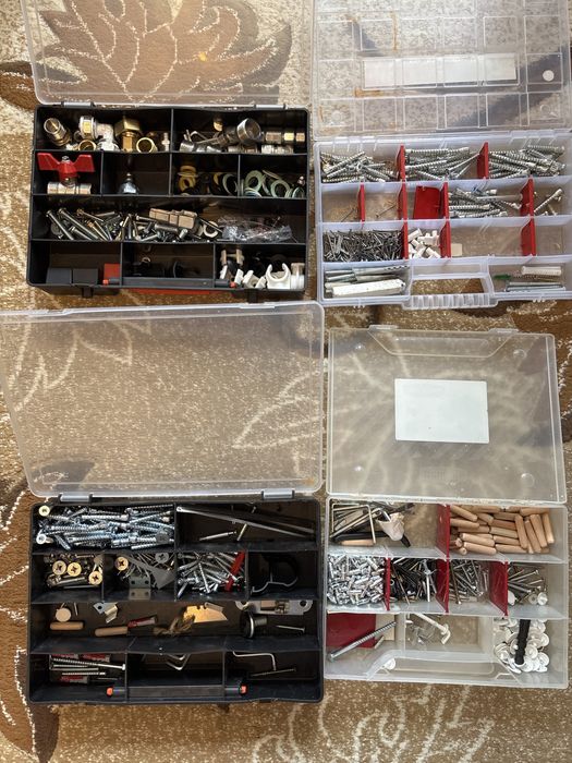 Set 4 cutii depozitare cu accesorii