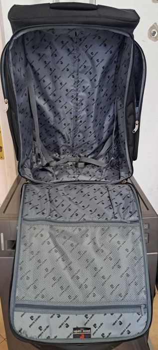 Valiza Troler Pierre Cardin 72 x42x25 cm mare si rezistent, negru