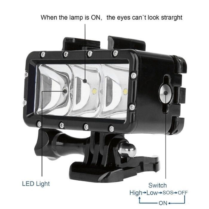 Осветление за подводни снимки за екшън камери gopro и др.