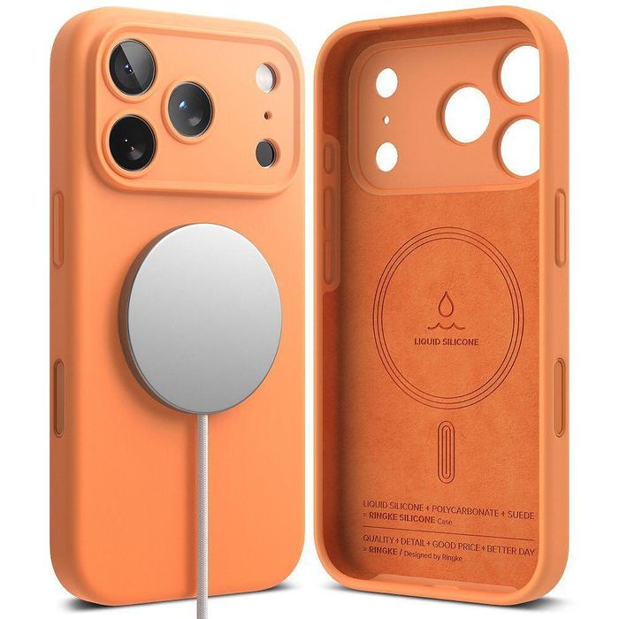 Ringke silicone magsafe калъф за iphone 17 pro – tangerine (портокалов