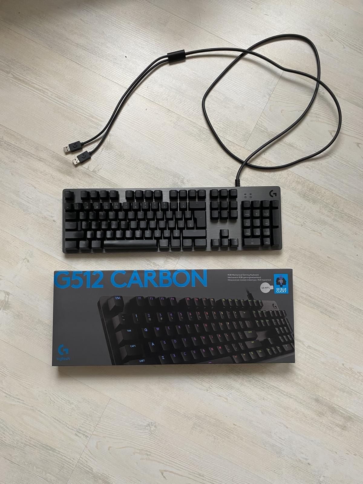 Клавиатура Logitech - G512 Carbon, GX Blue Clicky